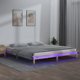 vidaXL Ράμα κρεβατιού με LED, 150x200 εκ, King Size, μασίφ ξύλο