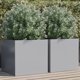 vidaXL Donice 2 szt. srebrne 49x47x46 cm galwanizowana stal