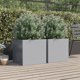 vidaXL Donice 2 szt. srebrne 49x47x46 cm galwanizowana stal