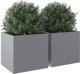 vidaXL Donice 2 szt. srebrne 49x47x46 cm galwanizowana stal