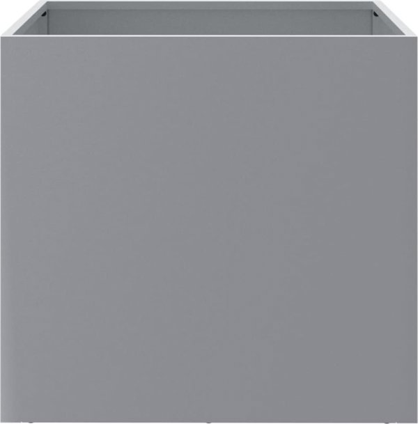 vidaXL Donice 2 szt. srebrne 49x47x46 cm galwanizowana stal
