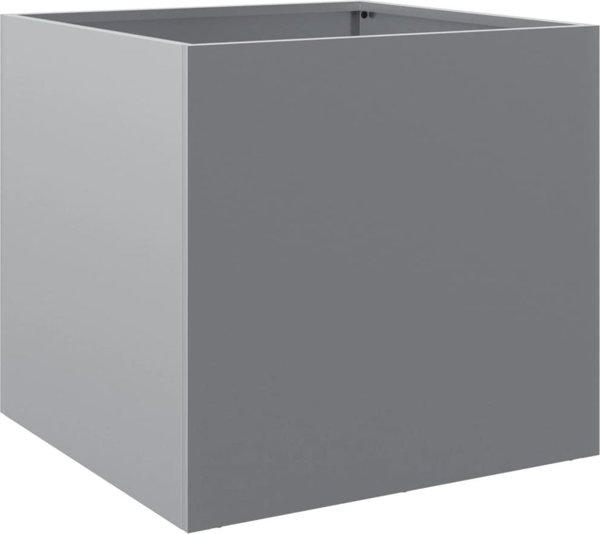 vidaXL Donice 2 szt. srebrne 49x47x46 cm galwanizowana stal