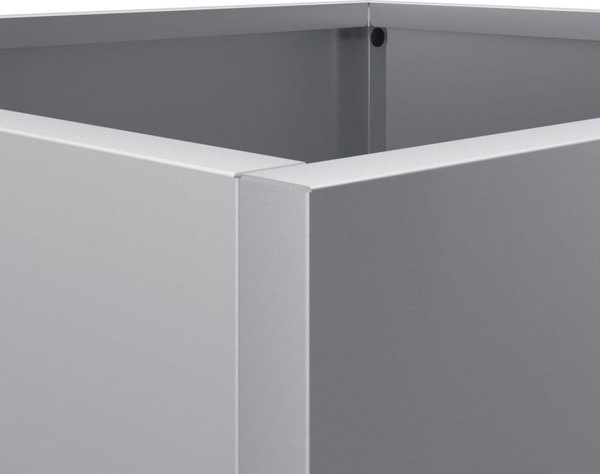 vidaXL Donice 2 szt. srebrne 49x47x46 cm galwanizowana stal