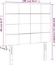 vidaXL Προσκέφαλος κρεβατιού με LED, ανοιχτό γκρι, 100x5x118/128 cm, ύφασμα