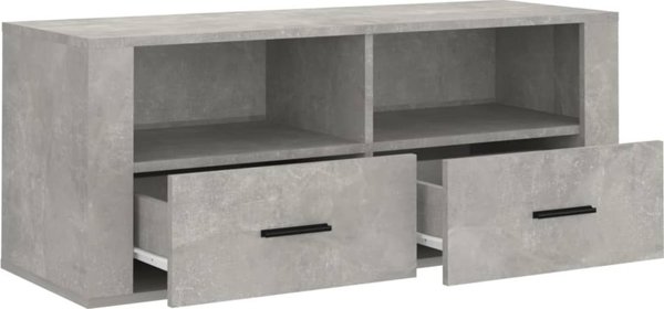 Κονσόλα TV της vidaXL σε σκούρο γκρι μπετόν 100x35x40 cm
