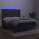 vidaXL Κρεβάτι Continental με στρώμα και LED, γκρι βελούδο, 140x200 εκ