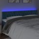 vidaXL Κεφαλάρι κρεβατιού με LED, σκούρο μπλε, 200x7x78/88 cm, βελούδο