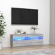 vidaXL Υπογαμίσκος Τηλεόρασης με LED Φωτισμό, Sonoma Γκρι Δρυς, 100x35x40 cm