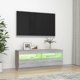 vidaXL Υπογαμίσκος Τηλεόρασης με LED Φωτισμό, Sonoma Γκρι Δρυς, 100x35x40 cm