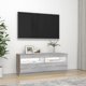 vidaXL Υπογαμίσκος Τηλεόρασης με LED Φωτισμό, Sonoma Γκρι Δρυς, 100x35x40 cm