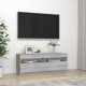vidaXL Υπογαμίσκος Τηλεόρασης με LED Φωτισμό, Sonoma Γκρι Δρυς, 100x35x40 cm