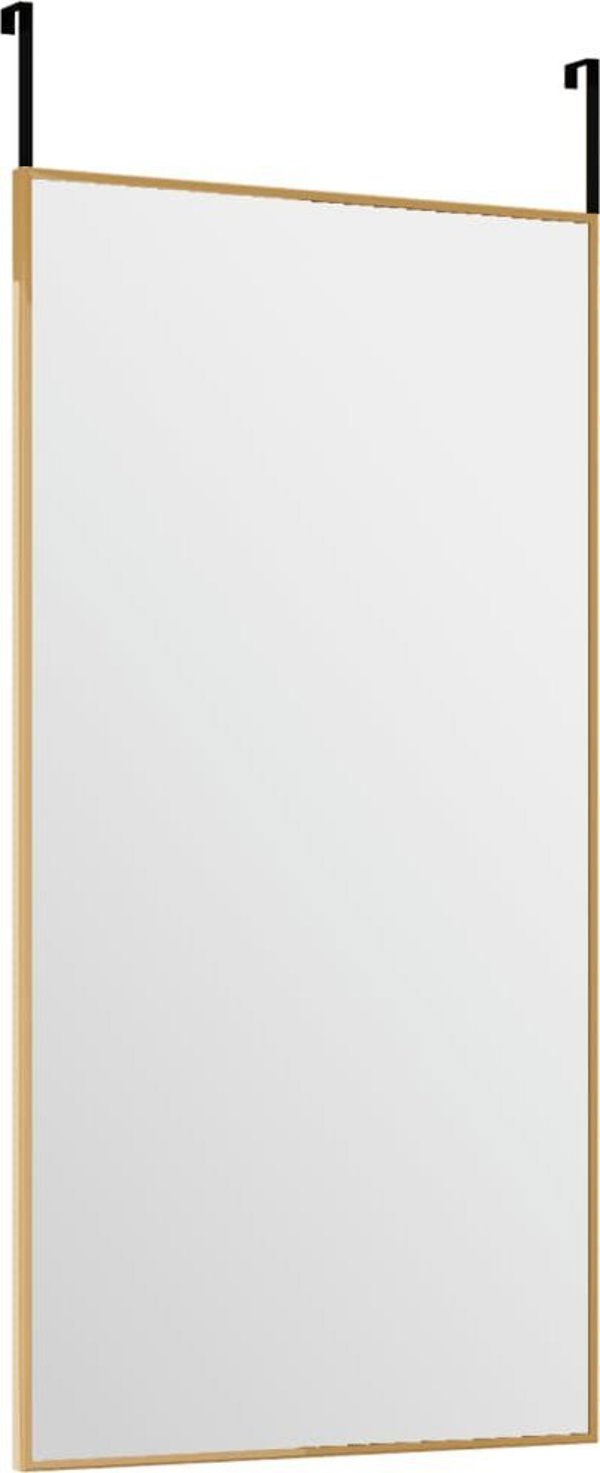vidaXL Καθρέπτης για πόρτες, χρυσός, 30x60 εκ., γυαλί και αλουμίνιο