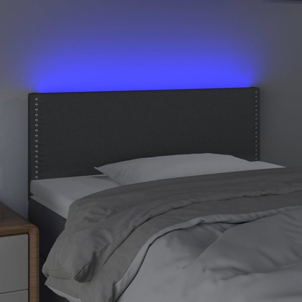 vidaXL Zaglowek do lietka me LED, cimenszary, 80x5x78/88 cm, tkanina