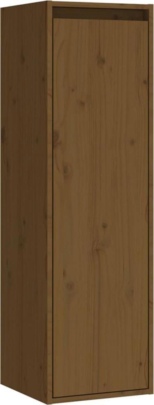 vidaXL Τοίχου ντουλάπια, 2 τεμάχια, καφέ μέλι, 30x30x100 cm, πεύκο