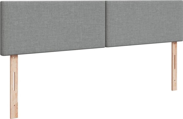 vidaXL Lozko kontynentalne z materacem jasnoszare 200x200 cm tkanina