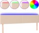 vidaXL Κεφαλάρι κρεβατιού με LED, καπουτσίνο, 200x5x78/88 cm, δέρμα eco