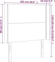 vidaXL Zaglowek do lozka z LED, szary, 103x16x118/128 cm, sztuczna skora