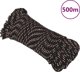 vidaXL Linka ζελάρσκα, μαύρη, 5 mm, 500 m, πολυπροπυλένιο