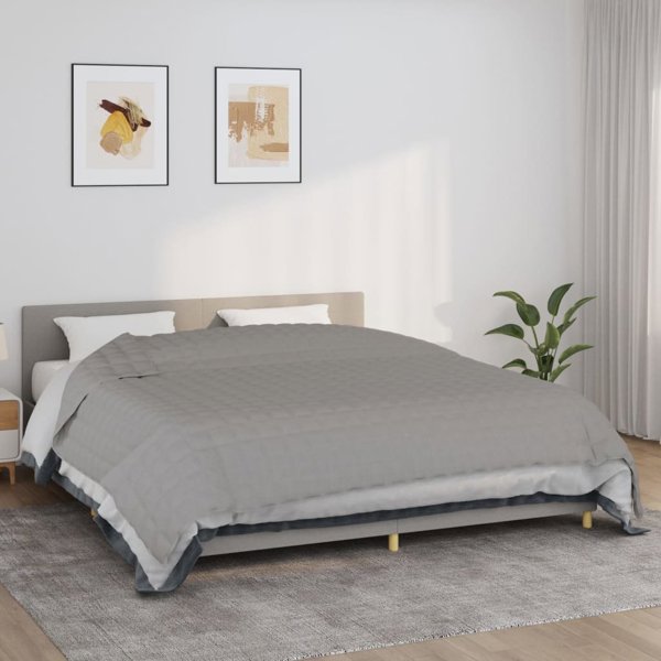 vidaXL Βάρος κουβέρτα, γκρι, 235x290 cm, 11 kg, ύφασμα