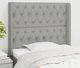 vidaXL Κεφαλάρι uszak ανοιχτό γκρι 103x16x118/128 cm ύφασμα