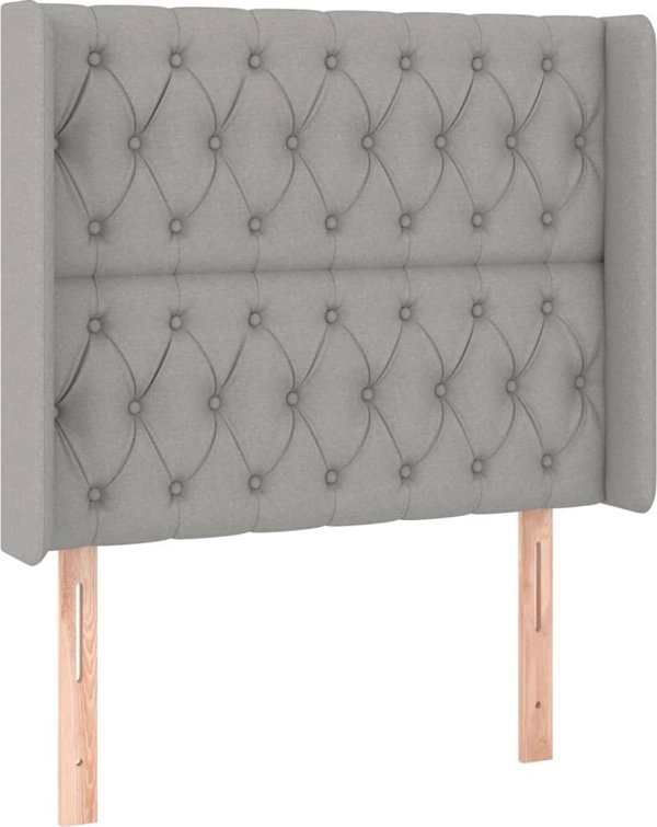 vidaXL Κεφαλάρι uszak ανοιχτό γκρι 103x16x118/128 cm ύφασμα