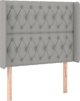 vidaXL Κεφαλάρι uszak ανοιχτό γκρι 103x16x118/128 cm ύφασμα