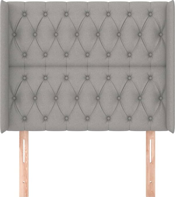 vidaXL Κεφαλάρι uszak ανοιχτό γκρι 103x16x118/128 cm ύφασμα