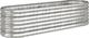 vidaXL vidaXL Donica ogrodowa, malowana proszkowo stal, 152x40x36 cm, srebrna