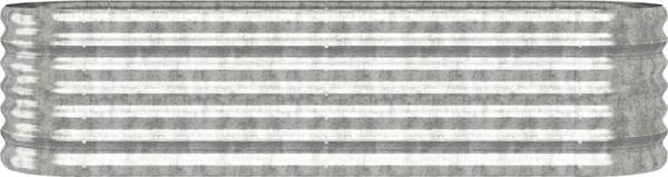 vidaXL vidaXL Donica ogrodowa, malowana proszkowo stal, 152x40x36 cm, srebrna