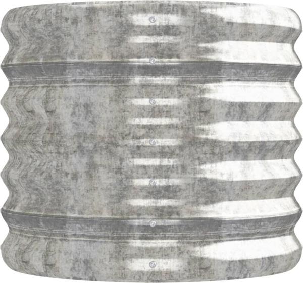 vidaXL vidaXL Donica ogrodowa, malowana proszkowo stal, 152x40x36 cm, srebrna