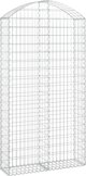 vidaXL Καμπυλωτός καλάθι gabion 100x30x180/200 cm, γαλβανισμένο σίδερο
