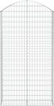 vidaXL Καμπυλωτός καλάθι gabion 100x30x180/200 cm, γαλβανισμένο σίδερο
