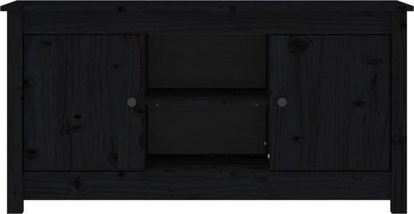 vidaXL Szafka telewizyjna, czarna, 103x36,5x52 cm, drewno sosnowe