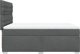 vidaXL Κρεβάτι Continental με στρώμα, σκούρο γκρι ύφασμα, 140x200 cm