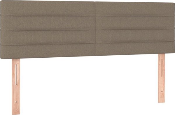 vidaXL Κρεβάτι Continental με στρώμα, ταμπέ, ύφασμα, 140x200 cm