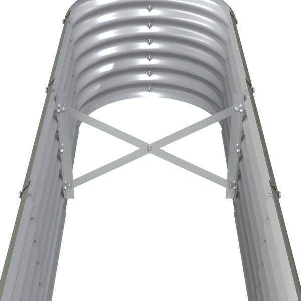 vidaXL vidaXL Donica ogrodowa, malowana proszkowo stal, 332x40x36 cm, szara