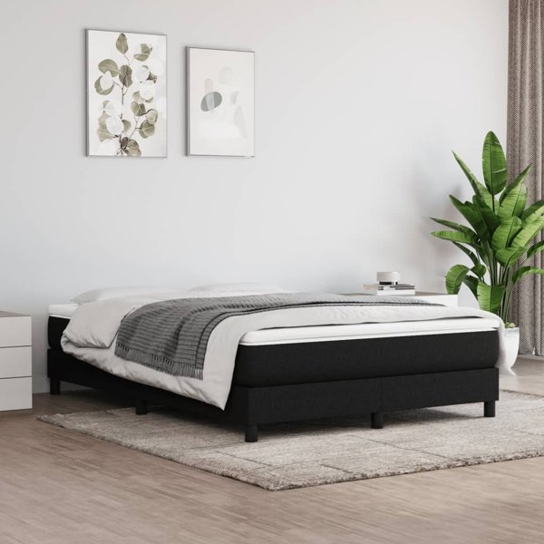 vidaXL vidaXL Materac kieszeniowy, czarny, 140x200x20 cm, tkanina