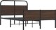 vidaXL Κρεβάτι 140x200 cm, Καφέ Ξύλο Δρυός (Χωρίς Στρώμα)