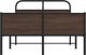 vidaXL Κρεβάτι 140x200 cm, Καφέ Ξύλο Δρυός (Χωρίς Στρώμα)