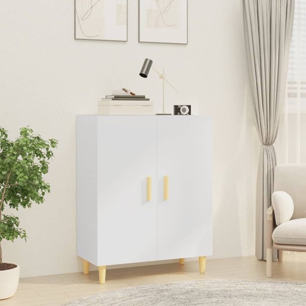 vidaXL Ντουλάπι, λευκό, 70x34x90 cm, κατασκευασμένο από ξυλοπολυμερές υλικό