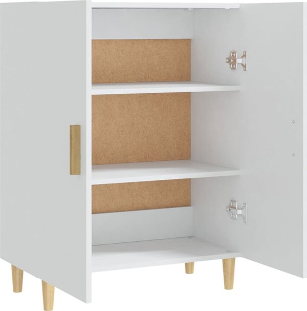 vidaXL Ντουλάπι, λευκό, 70x34x90 cm, κατασκευασμένο από ξυλοπολυμερές υλικό