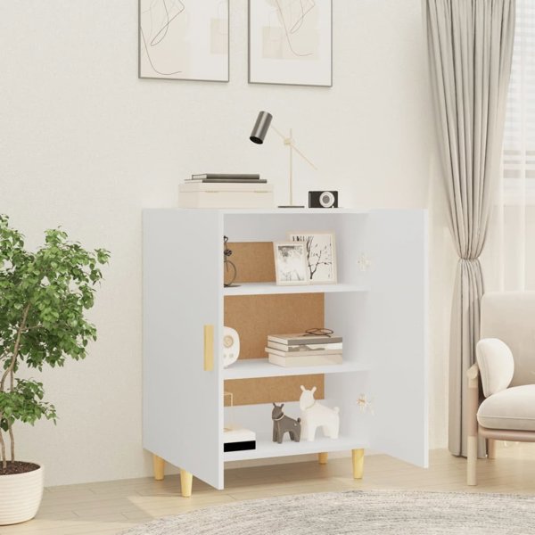 vidaXL Ντουλάπι, λευκό, 70x34x90 cm, κατασκευασμένο από ξυλοπολυμερές υλικό