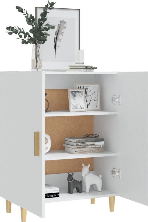 vidaXL Ντουλάπι, λευκό, 70x34x90 cm, κατασκευασμένο από ξυλοπολυμερές υλικό