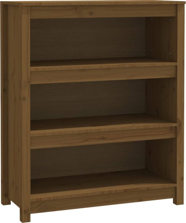 vidaXL Ράφι βιβλίων, μελί καφέ, 80x35x97 cm, ξύλο πεύκου