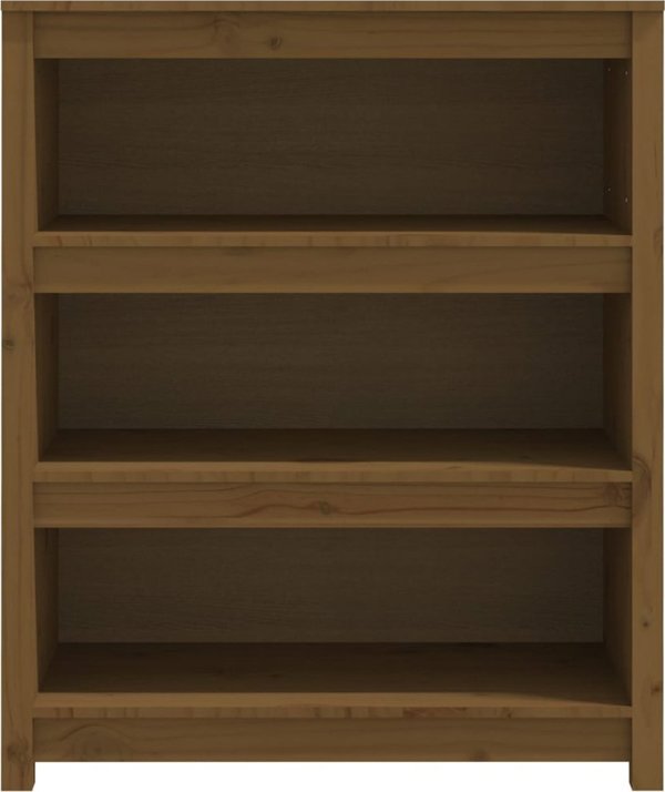 vidaXL Ράφι βιβλίων, μελί καφέ, 80x35x97 cm, ξύλο πεύκου