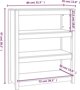 vidaXL Ράφι βιβλίων, μελί καφέ, 80x35x97 cm, ξύλο πεύκου