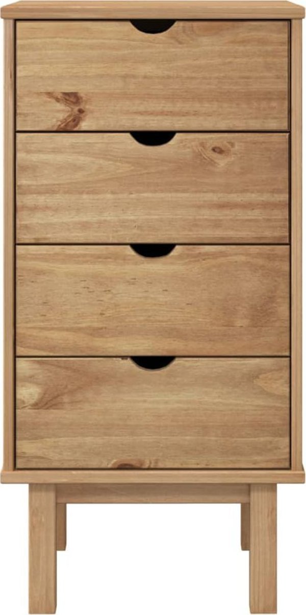 vidaXL vidaXL Szafka z szufladami, 46x39,5x90 cm, lite drewno sosnowe
