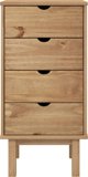 vidaXL vidaXL Szafka z szufladami, 46x39,5x90 cm, lite drewno sosnowe