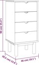 vidaXL vidaXL Szafka z szufladami, 46x39,5x90 cm, lite drewno sosnowe