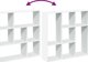 vidaXL Λευκή ραφιέρα διαχωριστικό, 102x29x103,5 cm, από σύνθετο ξύλο